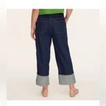 Kate Spade X Target NWT High Rise Straight Leg Wide Cuff Size 16 Blue Photo 3