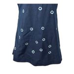 Twine X Prabartana Silk Cotton Blend Tunic Mini Dress Navy Blue, Tie Photo 4