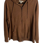 Goodthreads Size Xxl Brown Full Zip Hoodie Sweater Wool Blend Neutral Minimalist Photo 0