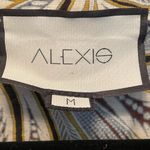 Alexis Seila Split-Neck Long-Sleeve Palm-Print Top size Medium Photo 6