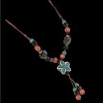 Bohemian Ethnic Style‎ Handmade Beads Ceramic Necklace Adjustable up to 26” Photo 6