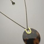 Michael Kors  Gold Tone Chain Necklace Faux Brown Tortoise Signed Photo 11