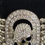 Boutique Statement Silver Pirate Skull Stretch Bracelet Photo 2