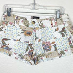 Vintage y2k White Floral Patchwork Low Rise Shorts White Size 4 Photo 0