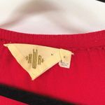 Anthropologie HWR Art To Wear Cardigan Red Watercolor Abstract Painting Medium Photo 6