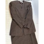 Oscar de la Renta  Vintage Peanut Brown Wool Tweed Jacket & Skirt Suit Set‎ Sz 6 Photo 15