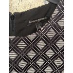 Banana Republic  Women's Short sleeve dress, black white geometric, size 4 Photo 1