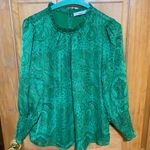 Green Blouse Long Sleeve Top Photo 0