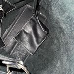 Faiez‎ Halabi Buenos Aires Womens Pebbled Leather Shoulder Hobo Bag Black Small Photo 8