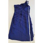 One Shoulder Dress Womens XS Blue Ruffle Going Out Cocktail Night Out Party Photo 4
