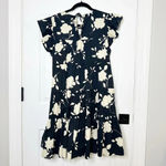 SOFIE THE LABEL Size M Black‎ Cream Floral Swing Tiered Dress Black Size M Photo 4