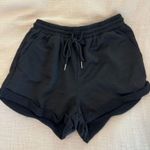 Princess Polly  black sweat shorts cuffed Photo 0