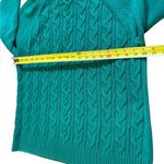 Karen Scott Green Cable Knit Sweater Cotton Mock Neck Womens Size XL Photo 4