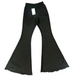 Sleeper  Black Sparkle Glitter High Waist Stretchy Wide Flare Pants sz XS NEW Tag Photo 1