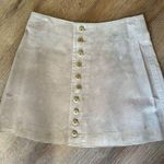 EXPRESS 1990s vintage real suede tan mini skirt, size 13/14 Photo 0