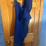 Midi Dress With Slit Blue Size XL Photo 2