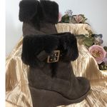 EMU Australia EMU Heighton Wedge Suede Boots Women 8 Brown Studded Dark Academia Size 6 Photo 1