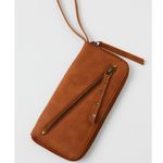 Free People Vegan Distressed Wallet in Brown NWT Photo 1