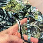 SheIn  size 2XL green Hawaiian print romper faux wrap front adjustable straps EUC Photo 8