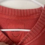 Aerie Small Coral Red Pink Oversized Mind In The Mountains Loungewear Sweater Photo 4
