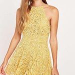 Urban Outfitters UO kimchi blue mustard yellow lace high neck sleeveless dress! Photo 0