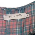 Billy T Shirt Dress Size Small Blue Pink Plaid Pockets Lyocell Womens SS Photo 6
