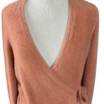 Madewell  Balloon Sleeve Wrap Sweater in Burnished Blush Small Dainty Retro 90s Photo 3