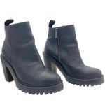 Dr. Martens DOC MARTEN Dr. Magdalena Black Leather Heeled Ankle Boots US Women's 8 EU 39 Photo 0