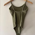 American Eagle Sage Green Ribbed Bodysuit Photo 2