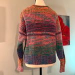 Gap  Womens Shaker Stitch Knit Pocket Sweater Rainbow Multi Color Kidcore M Photo 3