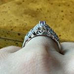 Natural Purple Sapphire Sterling Silver Ring Size 6 Photo 1