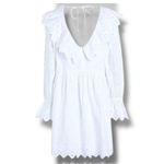 Top Shop White Cotton Dress Size 12 Photo 4