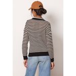 525 America 525 Striped Collared Knit Sweater  Photo 1