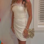 Lulus White bridal sparkle mini dress Photo 2