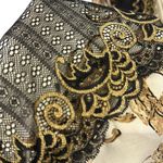 Venus Animal Floral Print Long Sleeve Lace Accent Ruched V Neck Midi Dress M Photo 11