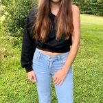 The Vintage Shop One Shoulder Sweatshirt - Black  Photo 5