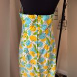 Lilly Pulitzer  Yellow & Blue Lemon Blueberry Tie Halter Dress Size 8 Photo 4