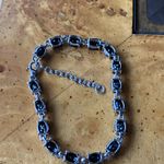 Natural Black Spinel Sterling Silver Tennis Bracelet Photo 3