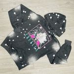 Disney  villains cruella de Vil white tie dye style graphic hoodie long sleeve sw Photo 0