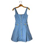 Color Me‎ Courtney Dress Womens 0 Blue Denim Alle Utility Fit And Flare Mini Photo 2