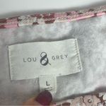 Lou & grey Athletic Floral Crop Top Tank Large Pink Brown Cottagecore Stretchy Photo 5