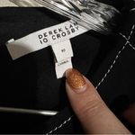 Derek Lam 10 Crosby Designer Black Drop Waist Ruffle Hem Shift Dress Photo 6