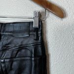 ANINE BING  Kat black high waist straight leg button fly vegan leather pants 2 Photo 8