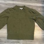 Madewell Size Small Dotted Eaton Puff Sleeve Sweater, olive green, pit to pit is 17, length is 20 Photo 5