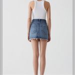 AGOLDE  distressed button fly denim mini skirt size 30 Photo 2
