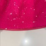 Torrid  At The Knee Sequin Strong Shoulder Hot Pink Dress Front Side Slit 20 Photo 7