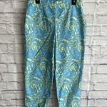 Talbots  Women’s Boho Paisley Print Casual Cropped Cotton Pants Size 12 Photo 0