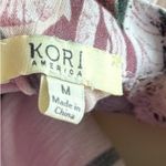 Kori Pink and Cream Ruffled Cut Out Blouse Photo 9