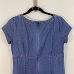 Boston Proper Vintage Denim Square Neck High Waist Short Sleeve Maxi Dress Sz 6 Photo 5