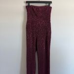 Wild Fable  Women's Burgundy Pink Sequin Mesh Jumpsuit - Size Small - NWT Photo 8